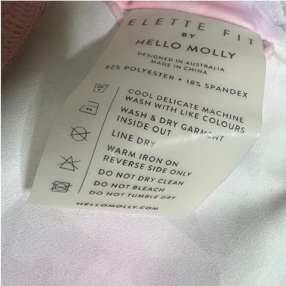 Elette Fit by Hello Molly Sports Bra Medium Womens Tie Dye Fitness Workout Gym - Picture 4 of 7